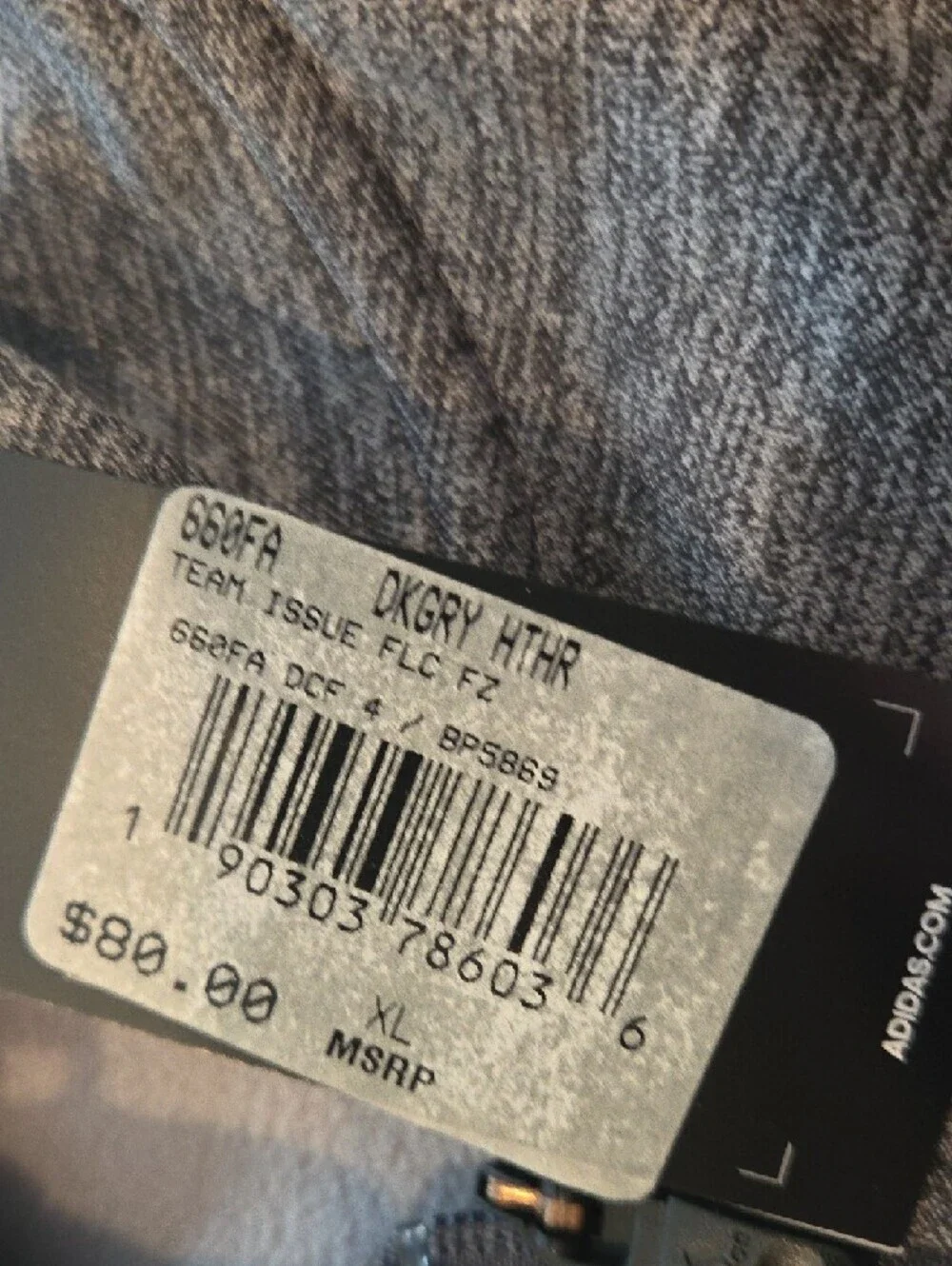 adidas Youth Gray Heather Full-Zip Hoodie